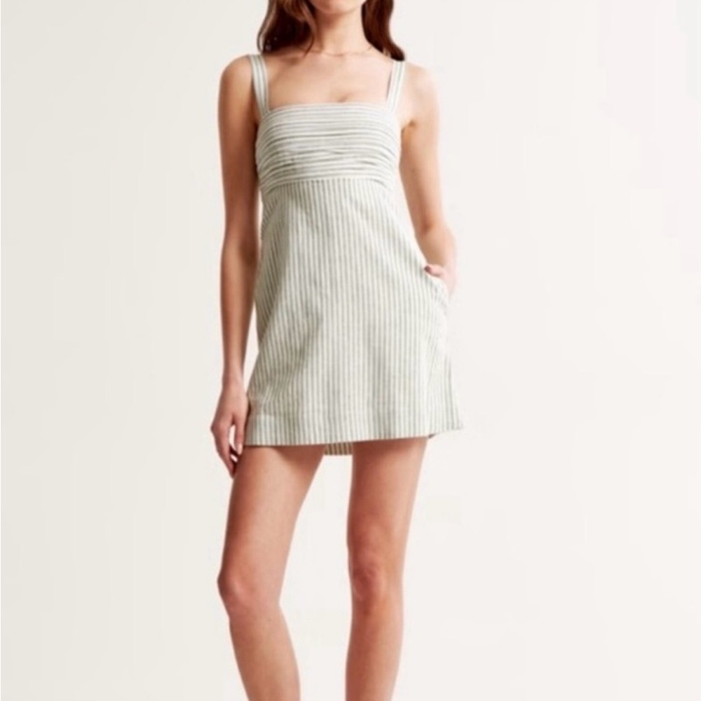 Abercrombie Striped Square-Neck Emerson Skort Mini Dress